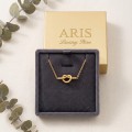 Χρυσό Ανοξείδωτο Ατσάλινο Κολιέ με Κόμπο (Minimal Gold Knot Necklace)