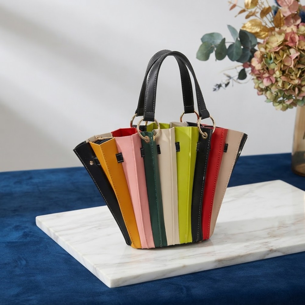 "Florence" Πολύχρωμη Designer Τσάντα Χειρός